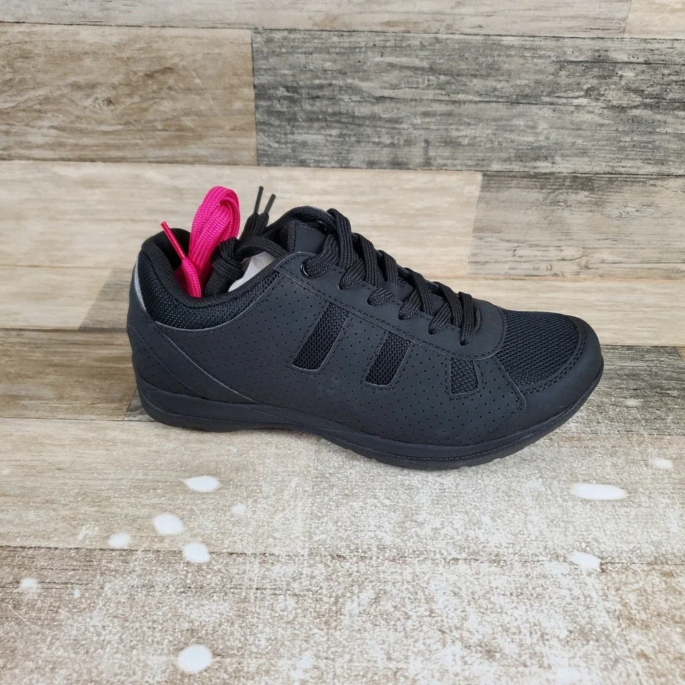 Serfas Trax MTB Womens Cycling Shoes Sz 5 Black Bike Mountain Lace Up Sneaker
